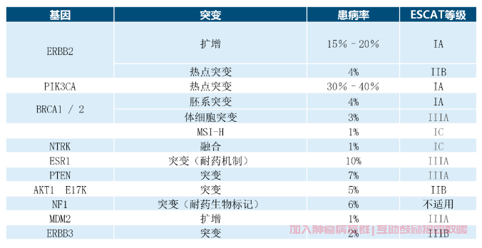 转移性乳腺癌基因检测哪些类型