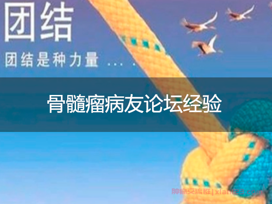 骨髓瘤病友论坛经验分享——同行的力量