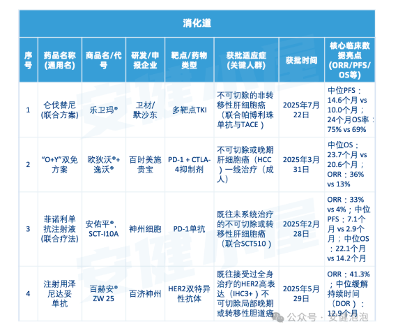 消化道肿瘤领域的治疗在肝癌与胆道癌新药